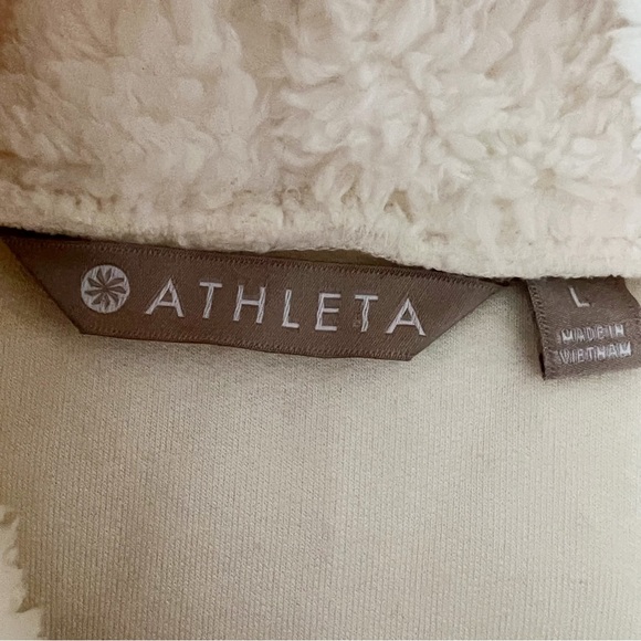 Athleta Nirvana Sherpa Funnel Neck Sweatshirt | LARGE - Picture 6 of 9